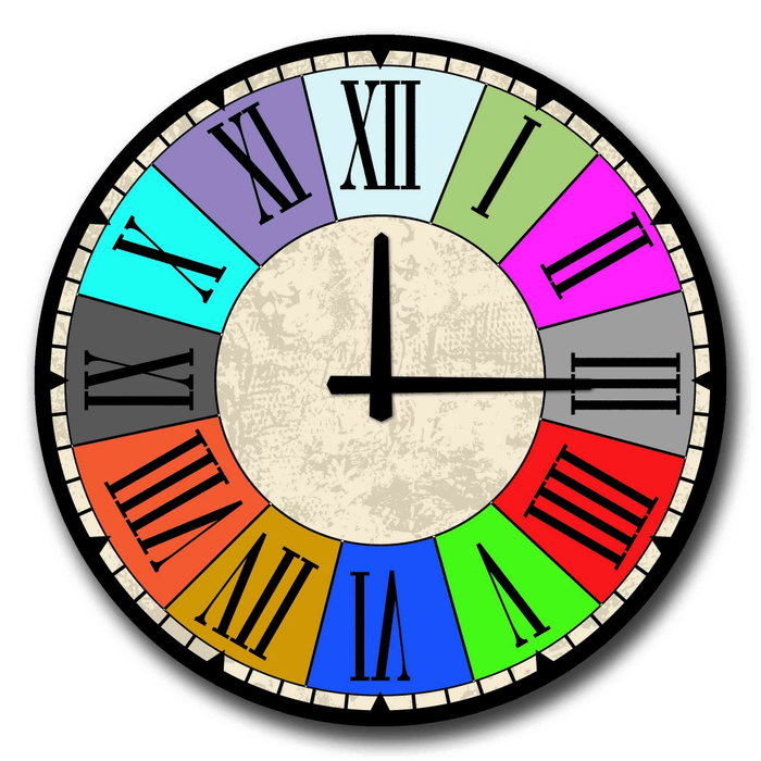 Wallity Reloj Decorativo de MDF Multicolor 50 cm Wallity Reloj Decorativo de MDF Multicolor 50 cm